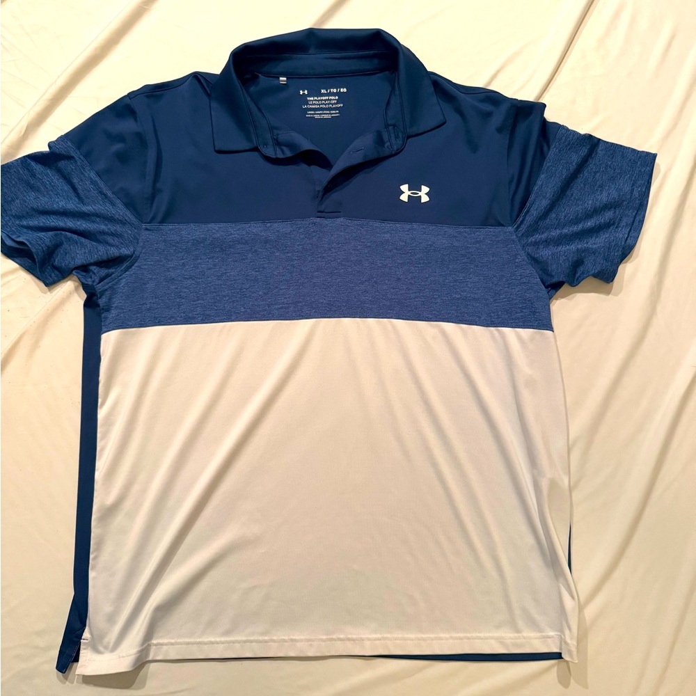 Under Armour men’s xl color block polo shirt.
